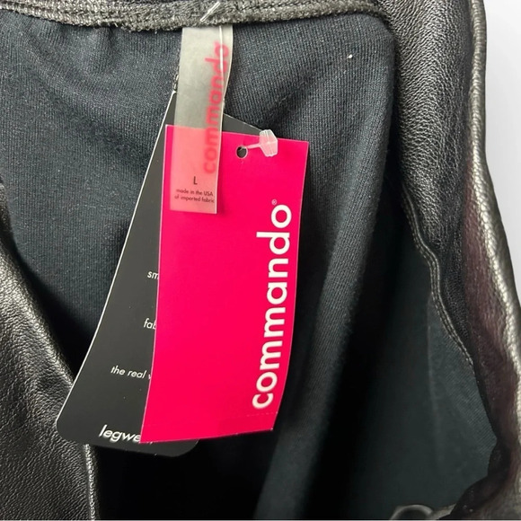 Commando NWT Black Faux  Leather Joggers L - Picture 7 of 8